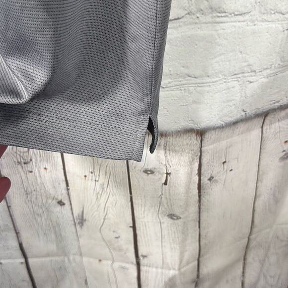 Cariloha Polo shirt Mens Large Gray Bamboo 4 Button Button Down Preppy Trendy - Picture 4 of 9